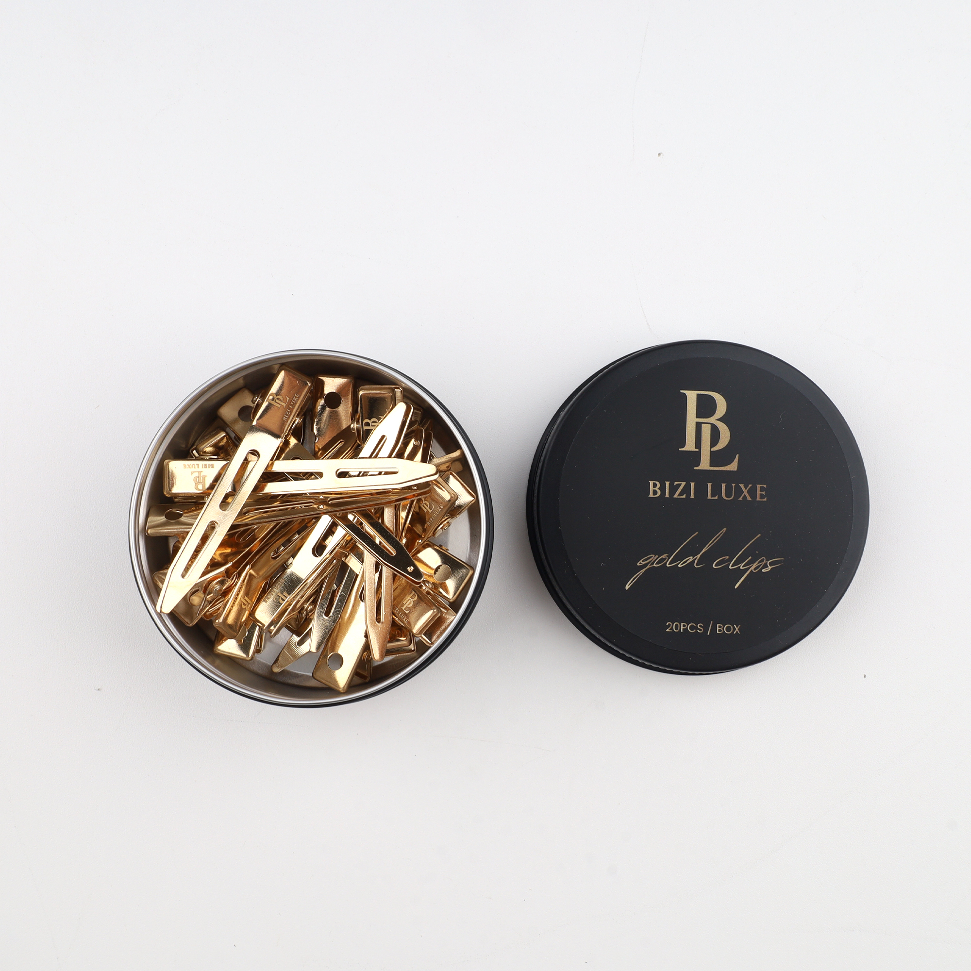BiziLuxe Gold Clips – Sectioning Clips für Extensions, 20 Stück